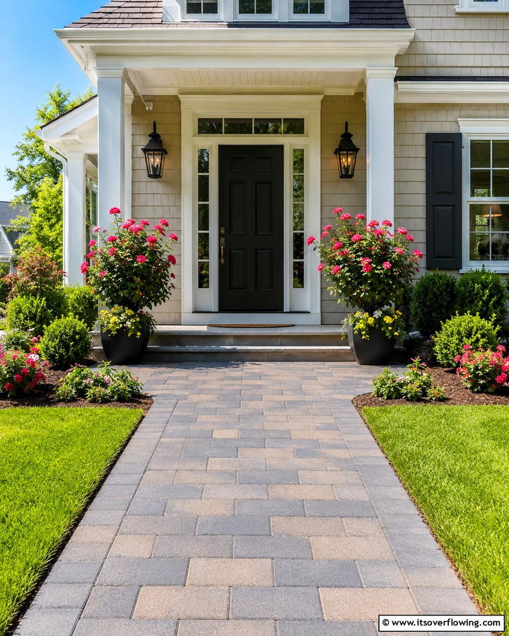 Concrete Paver Porches - 25 Concrete Porch Ideas for a Stylish and Low-Maintenance Entry