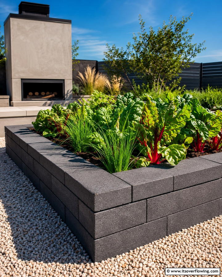 Concrete Paver Raised Beds - 25 Inexpensive Raised Garden Bed Ideas for Your Yard