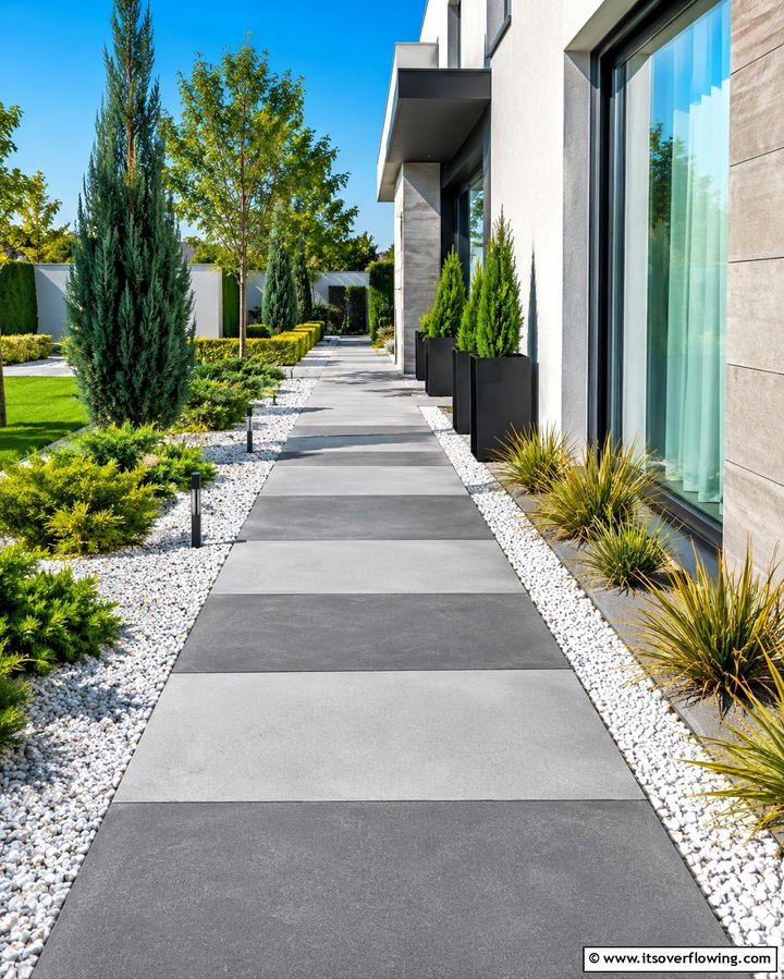 Concrete Paver Walkways for Modern Versatility - 25 Paver Walkway Ideas to Enhance Your Outdoor Space