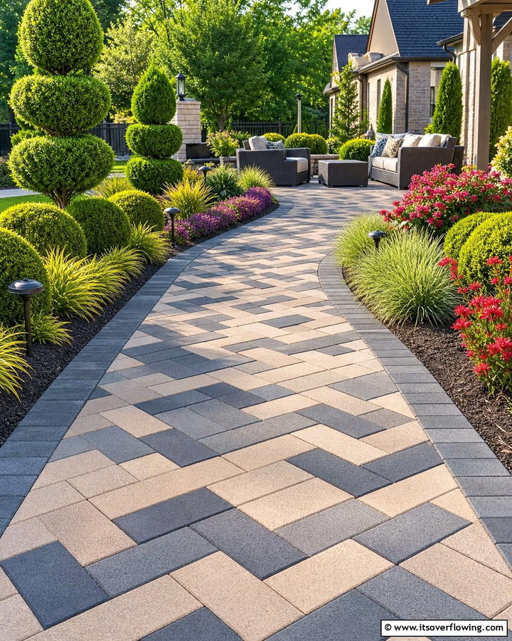 Concrete Pavers for Versatility - 20 Durable Concrete Walkway Ideas for Your Garden