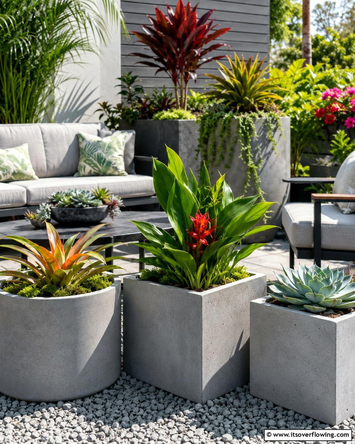 Concrete Planters - 25 Concrete Garden Ideas for a Modern Outdoor Space