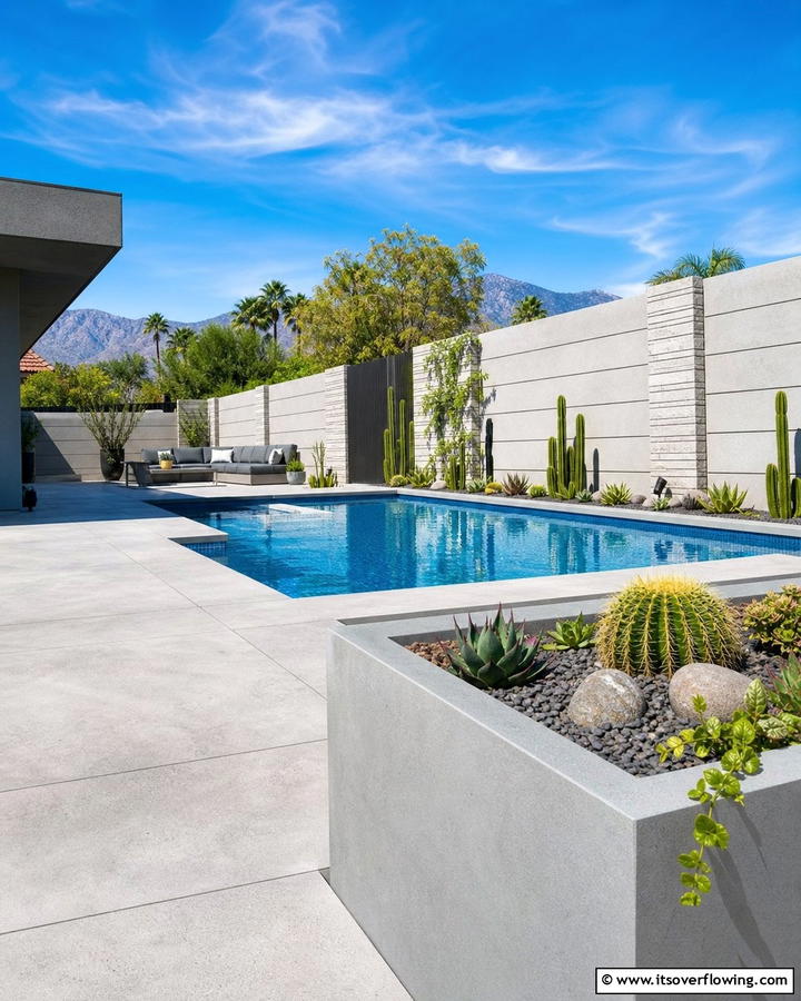 Concrete Pool Fence - 20 Stylish Pool Fence Ideas for Safety and Aesthetics