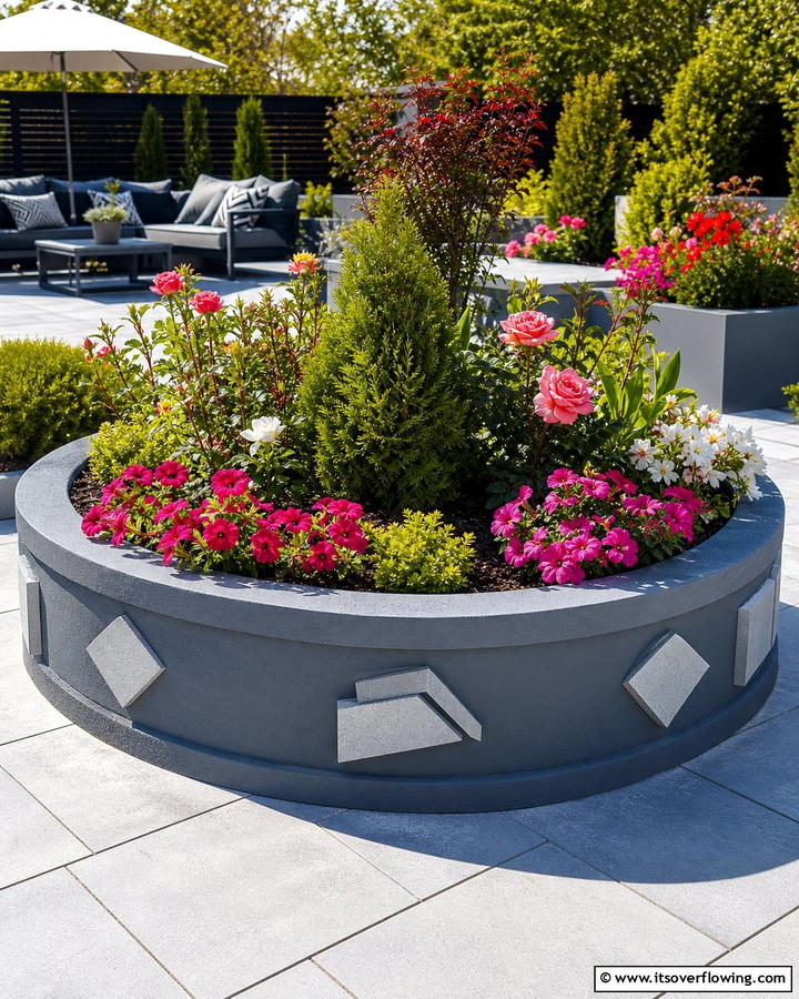 Concrete Round Garden Bed - 20 Round Garden Bed Ideas for Unique Landscapes