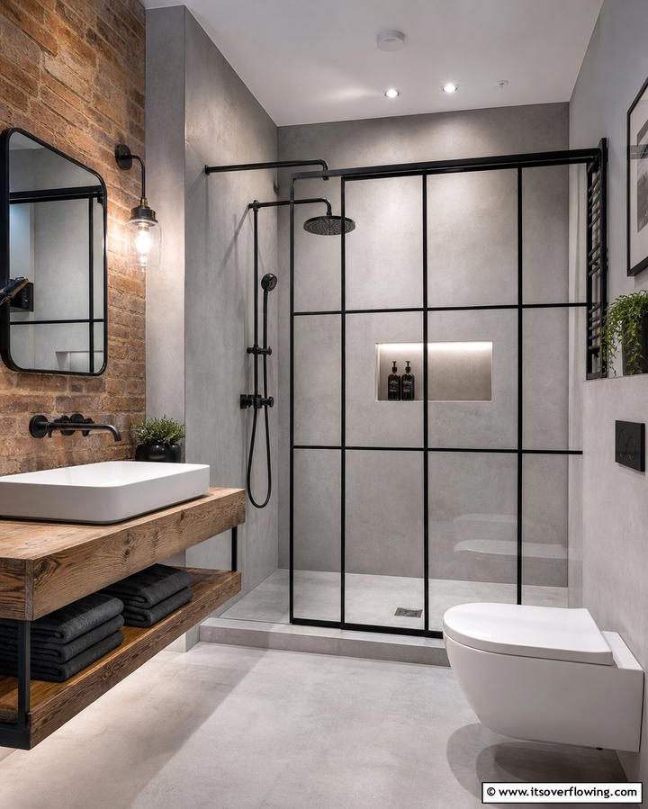 Concrete Shower WallsExact - 25 Shower Wall Ideas to Elevate Your Bathroom Design