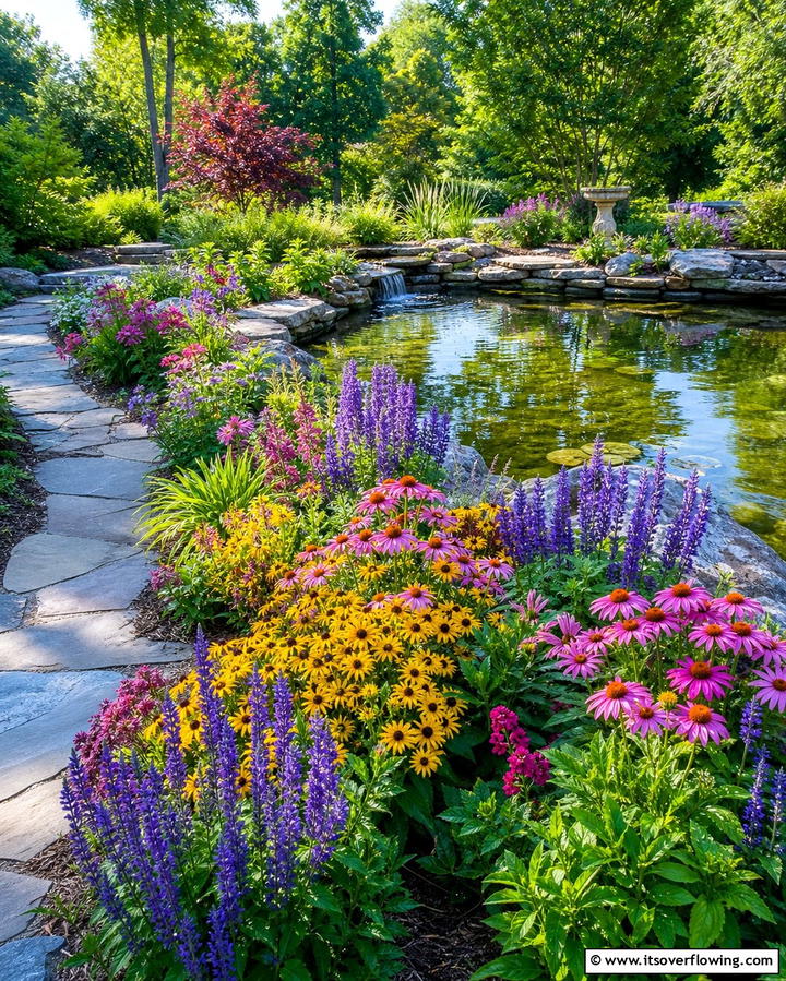Concrete Slab Edging - 25 Pond Edging Ideas for a Polished Look