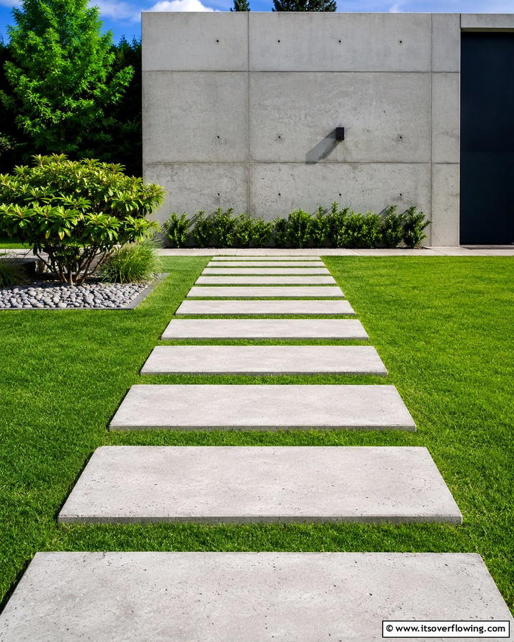 Concrete Stepping Stones - 30 Creative Stepping Stone Walkway Garden Ideas