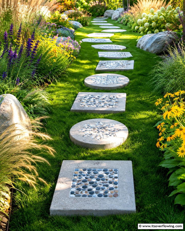 Concrete Stepping StonesOne - 25 Concrete Garden Ideas for a Modern Outdoor Space