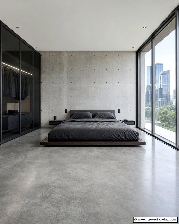Concrete Wall for Urban Minimalism - 25 Feature Wall Ideas to Transform Your Space