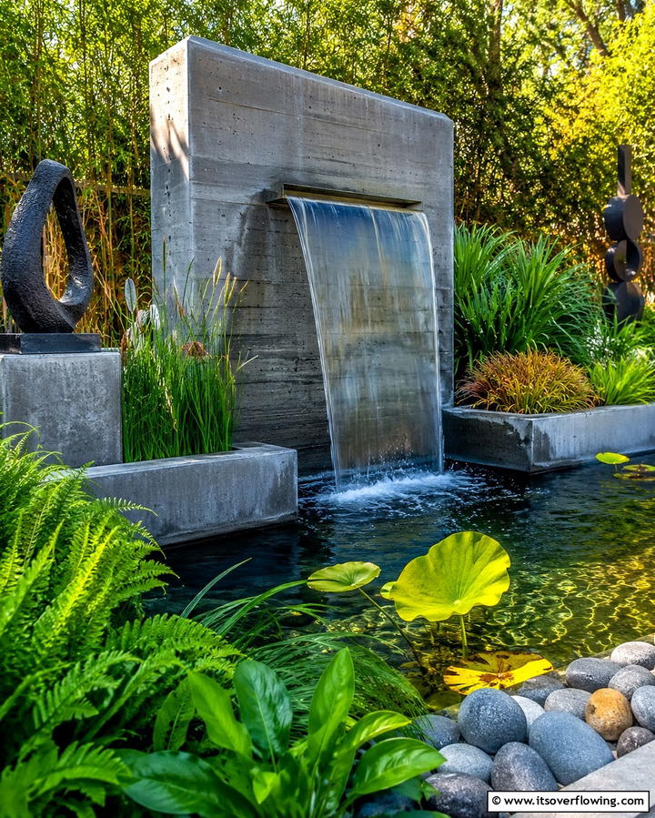 Concrete Water FeaturesExact - 25 Concrete Garden Ideas for a Modern Outdoor Space