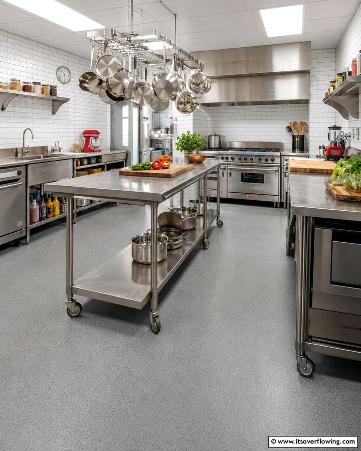 Concrete with Rustic Charm - 30 Industrial Chic Concrete Floor Kitchen Design Concepts