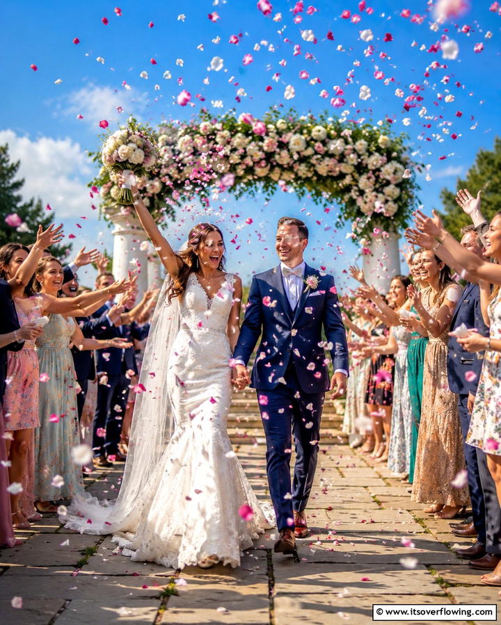 Confetti or Petal Toss - 30 Unique Wedding Ceremony Ideas for Your Perfect Day