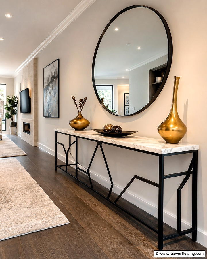 Console Tables - 30 Living Room Furniture Layout Ideas for Optimal Flow