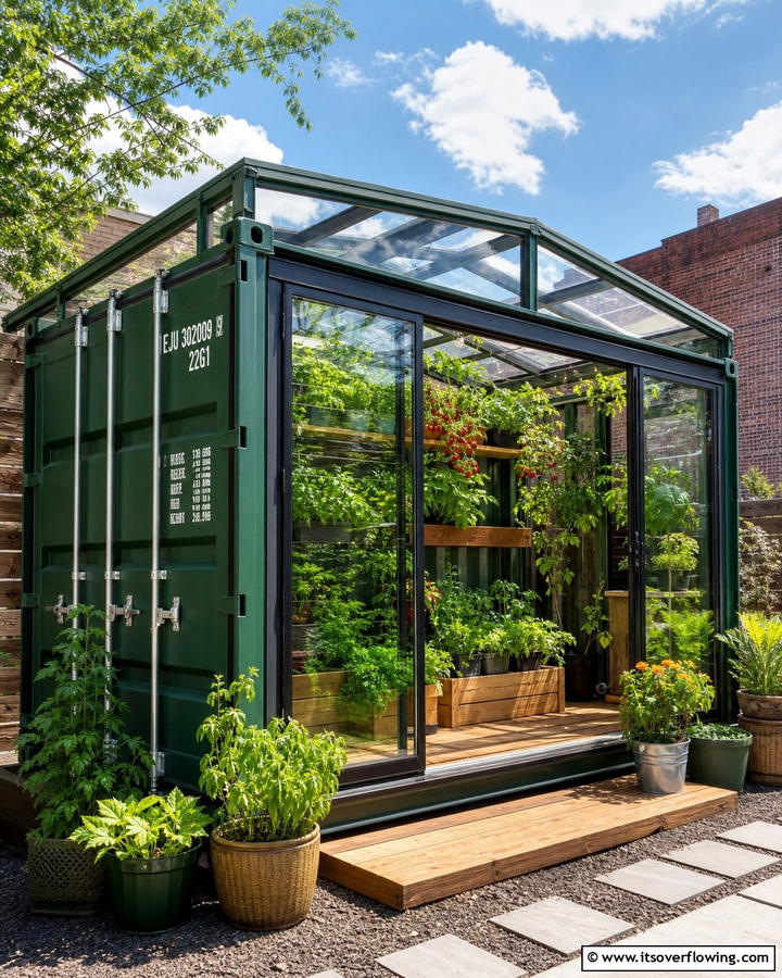 Container Garden Greenhouse - 21 Greenhouse Ideas to Nurture Plants Year-Round