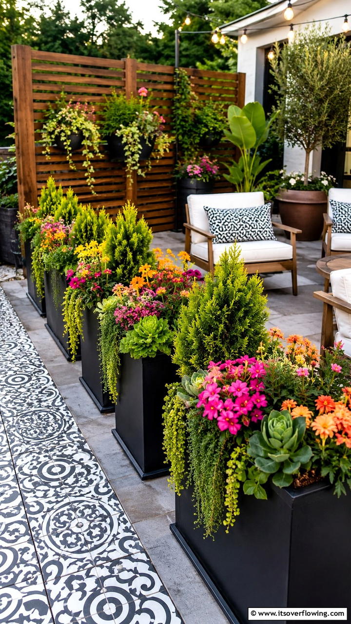 Container Garden Partition - 30 Garden Screening Ideas- Privacy Solutions & Stylish Designs