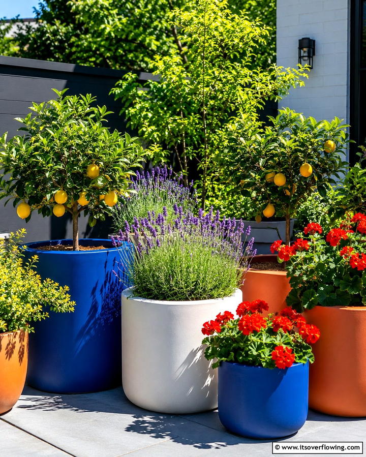 Container Gardening for Flexibility - 30 Space-Saving Townhouse Backyard Design Ideas