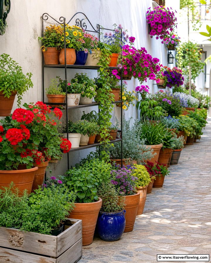 Container Gardening for Flexibility - 20 Narrow Garden Ideas to Maximize Small Outdoor Spaces