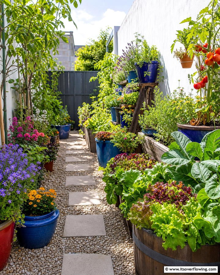 Container Gardening - 20 Narrow Garden Ideas to Maximize Small Outdoor Spaces