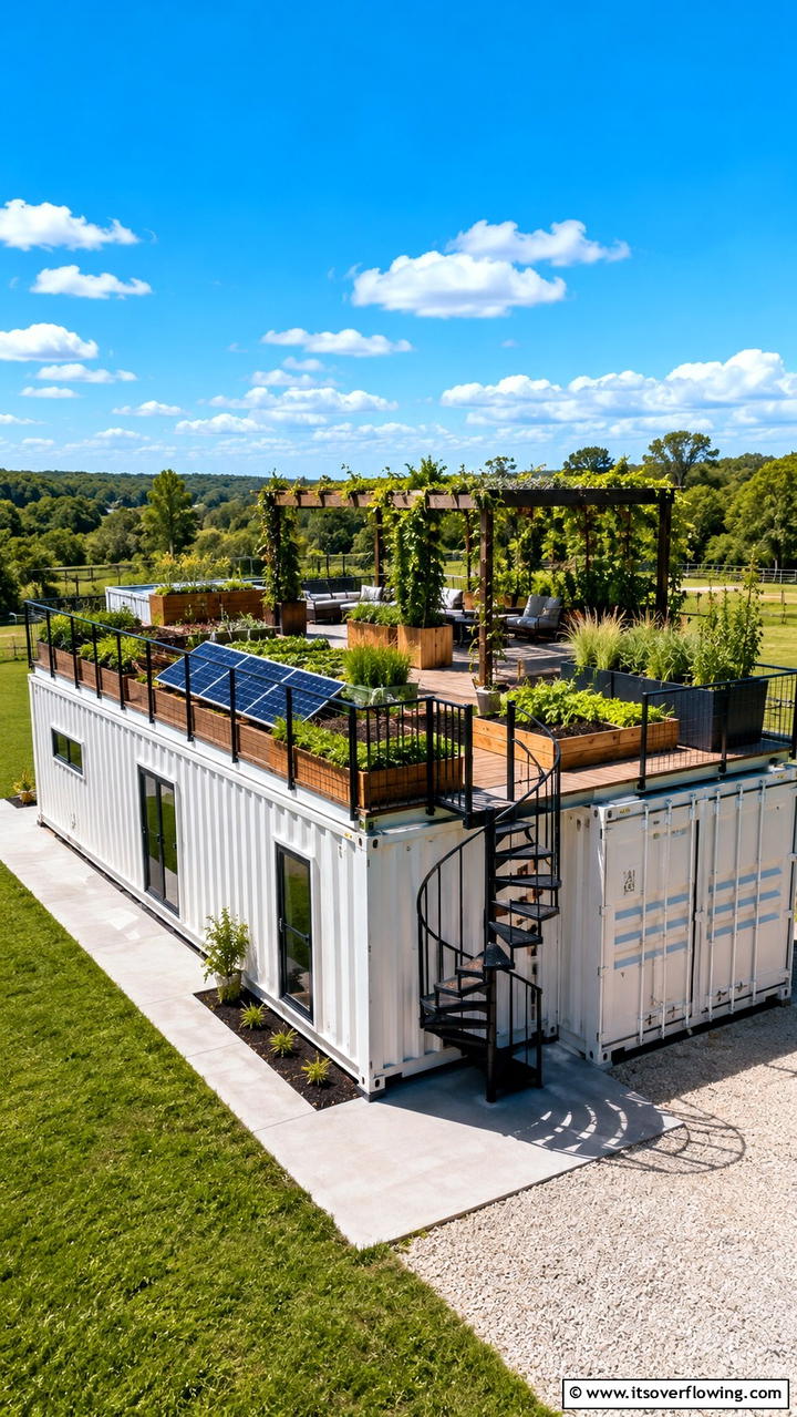 Container Home with Rooftop Garden - 30 Container Home Ideas for Sustainable Living