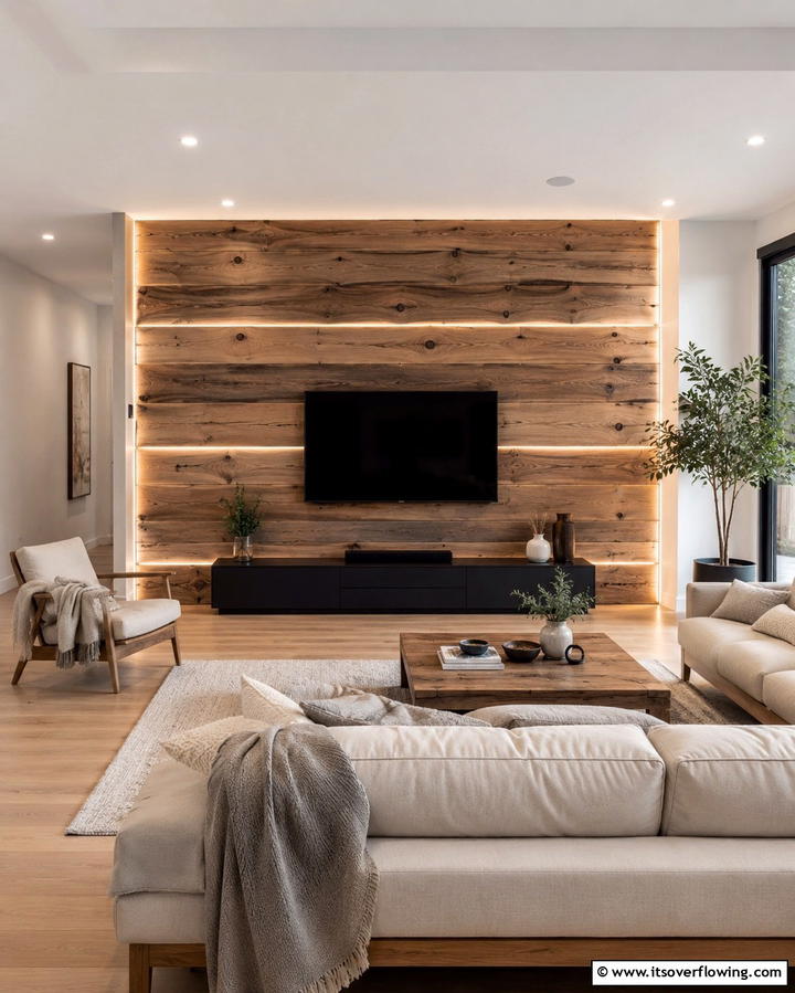 Contemporary Barnwood Accent - 30 Rustic Barnwood Accent Wall Ideas to Transform Your Space