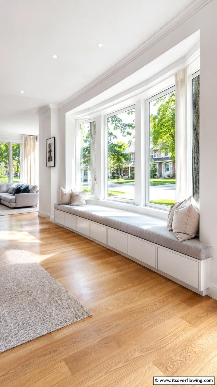 Contemporary Bay Window Bench - 30 Bay Window Ideas to Brighten and Expand Your Space