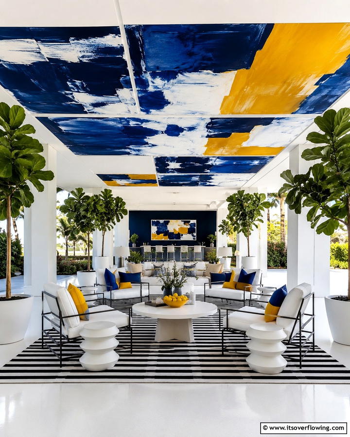 Contemporary Ceiling Art - 30 Porch Ceiling Ideas to Refresh Your Outdoor Entryway