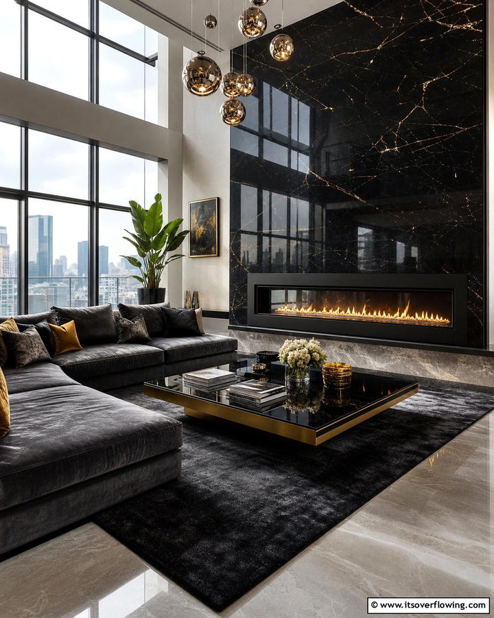 Contemporary Chic Linear Fireplace - 30 Linear Fireplace Ideas for Modern Home Heating