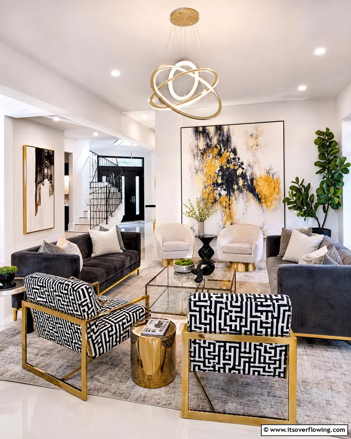 Contemporary Chic Style - 21 Modern Living Room Ideas for Stylish Gatherings