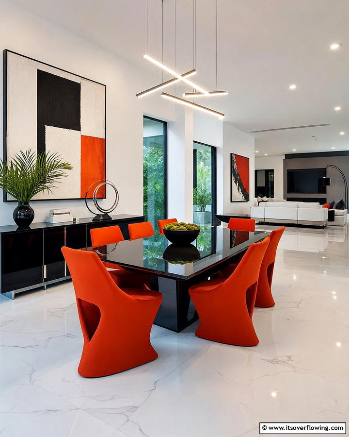 Contemporary Chic Vibes - 21 Luxury Dining Room Ideas for Elegant Entertaining