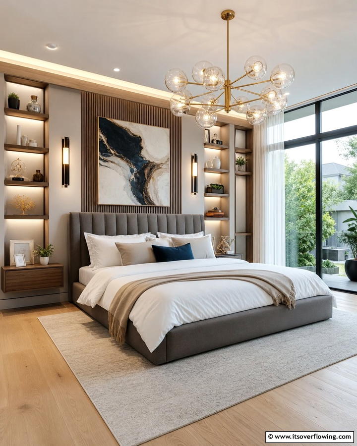 Contemporary Chic - 20 Bedroom Chandelier Ideas to Elevate Your Space
