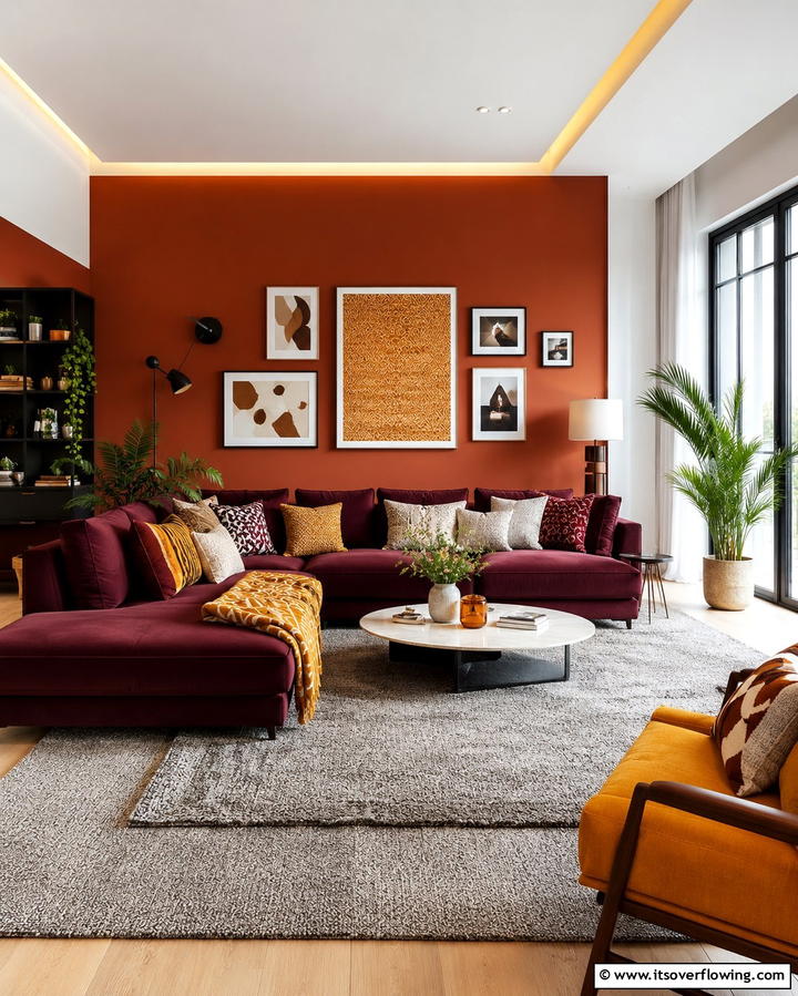 Contemporary Color Layers - 30 Vibrant Colorful Living Room Inspirations for Bold Interiors