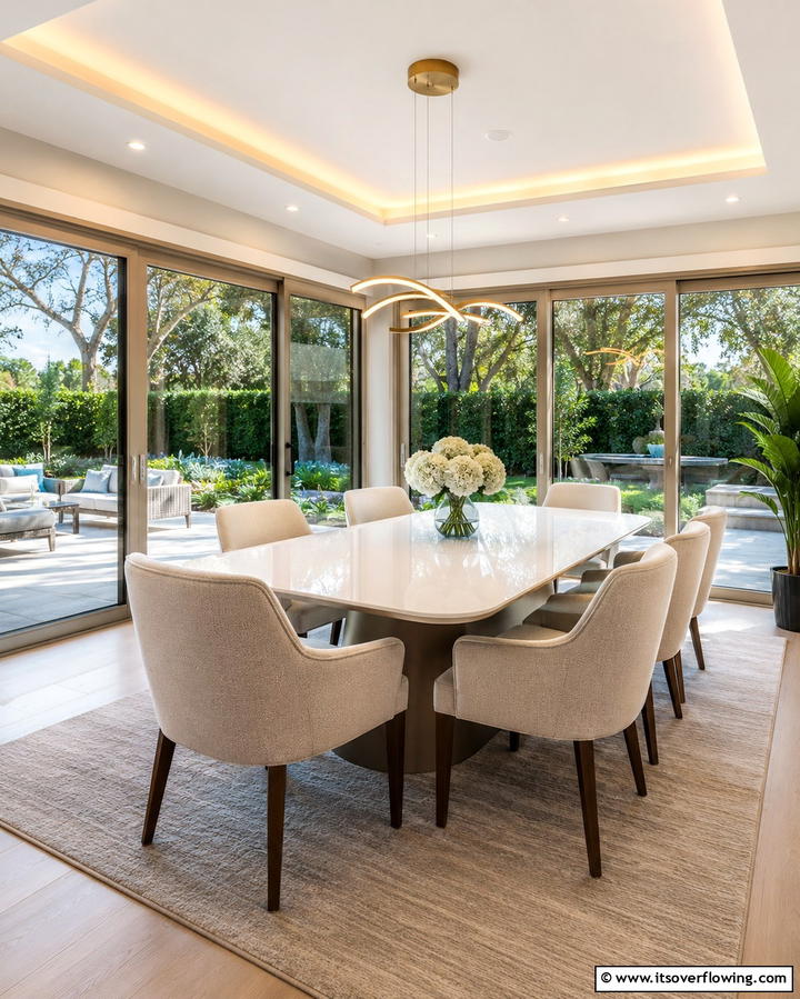 Contemporary Comfort Sunroom - 30 Sunroom Dining Room Ideas for Bright and Airy Meals