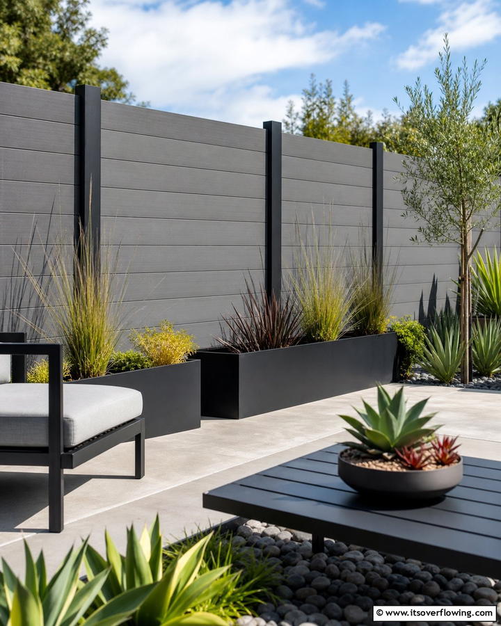 Contemporary Composite Privacy Fence - 21 Privacy Fence Designs for Secure & Stylish Property Borders
