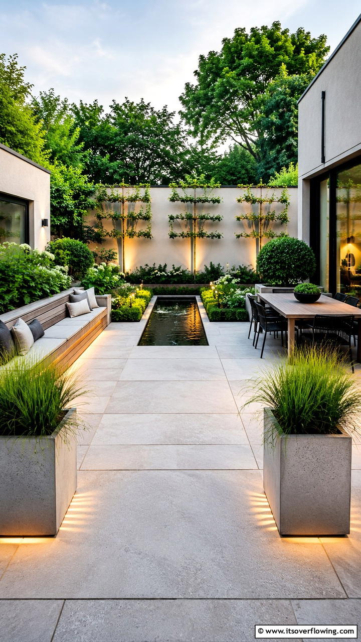 Contemporary Courtyard Garden - 30 Garden Layout Ideas- Strategic Planting & Design Tips