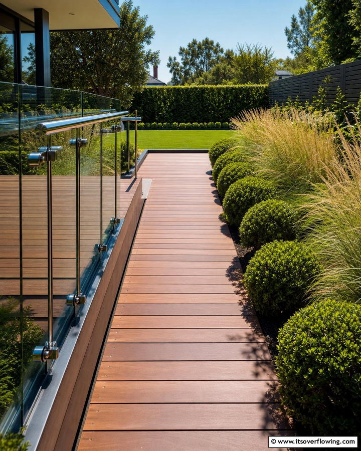 Contemporary Deck Path - 30 Wooden Walkway Ideas for Gardens and Outdoor Paths