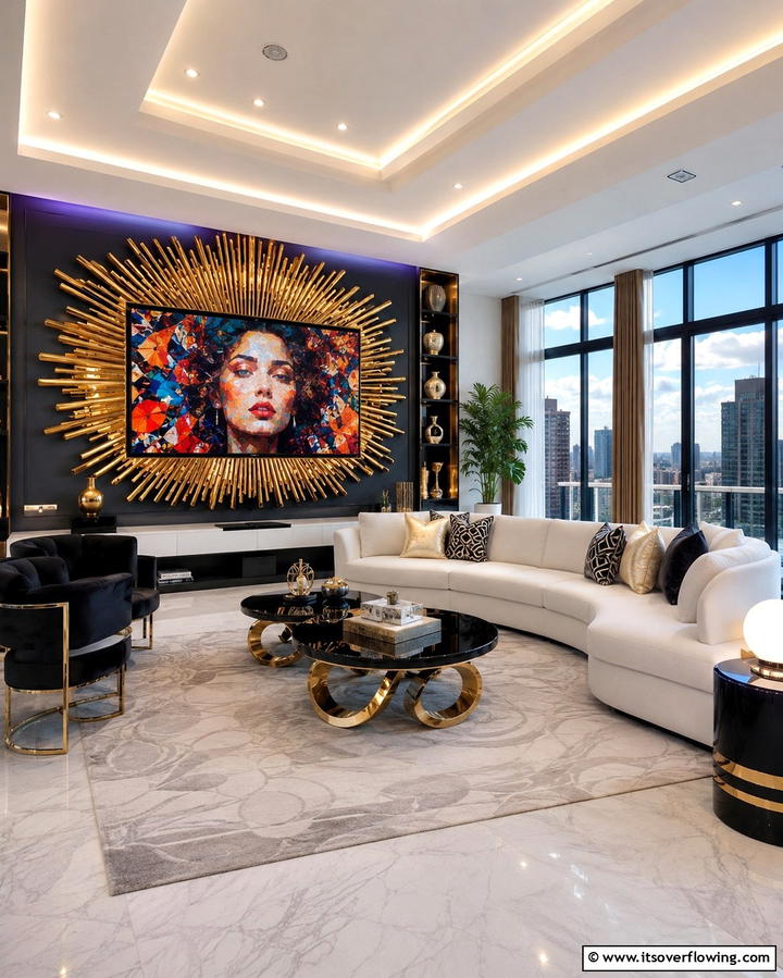 Contemporary Deco Twist - 30 Art Deco Living Room Ideas for Luxurious Spaces