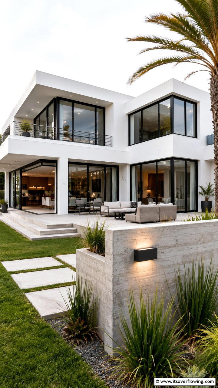 Contemporary Design Home with Black Windows - 30 Modern House Designs With Black Windows Inspiration