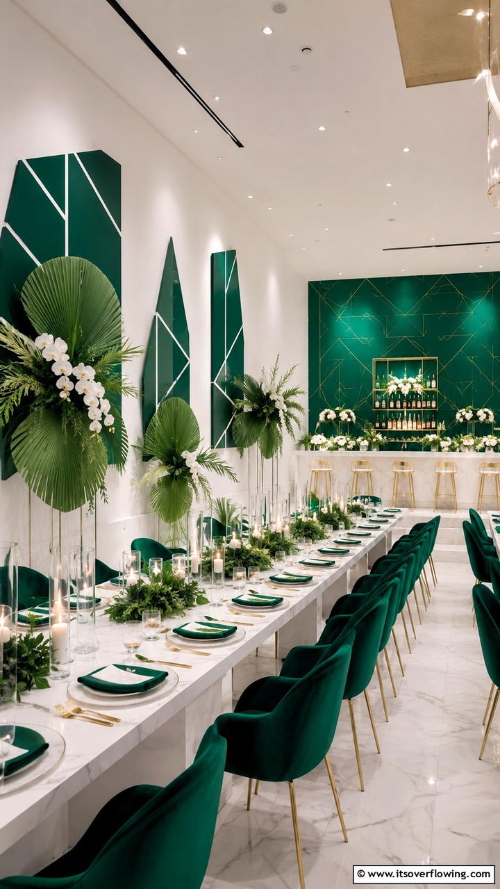 Contemporary Emerald Wedding Themes - 30 Emerald Green Wedding Ideas for Luxurious Celebrations