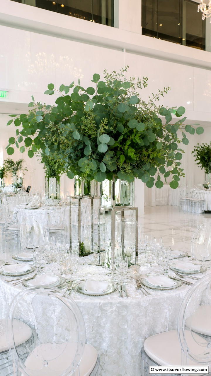 Contemporary Eucalyptus Chic - 30 Eucalyptus Wedding Centerpieces for Natural Elegance