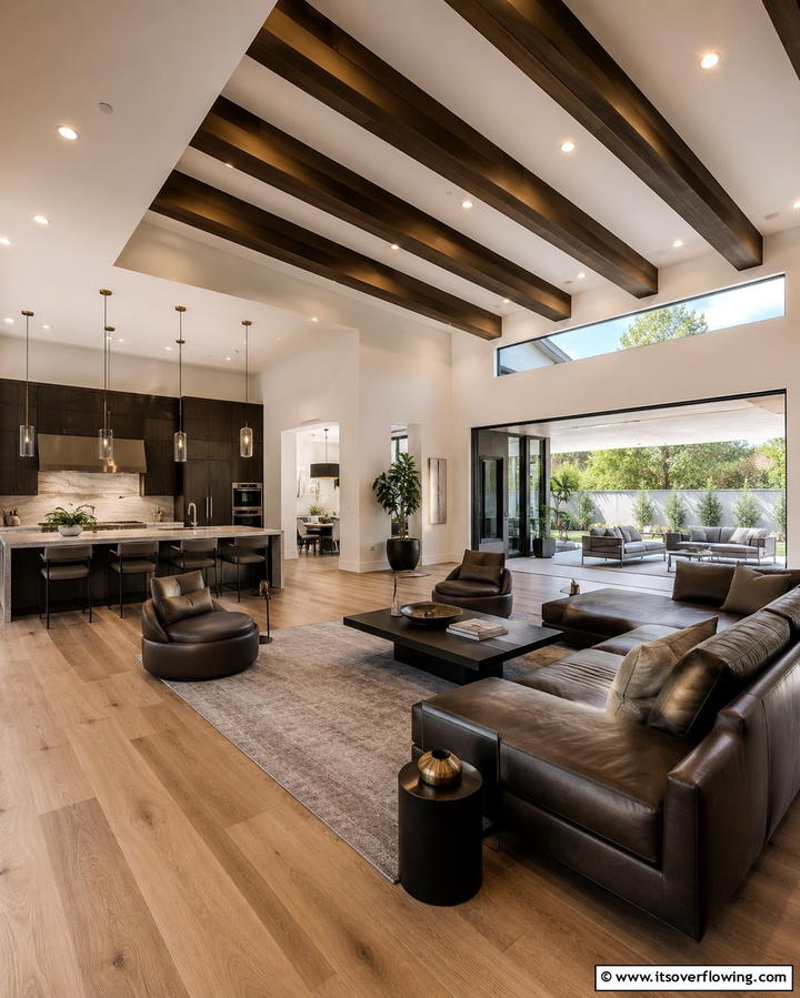 Contemporary Floating Beam Ceiling - 30 Grand Cathedral Ceiling Ideas to Elevate Your Home’s Architecture