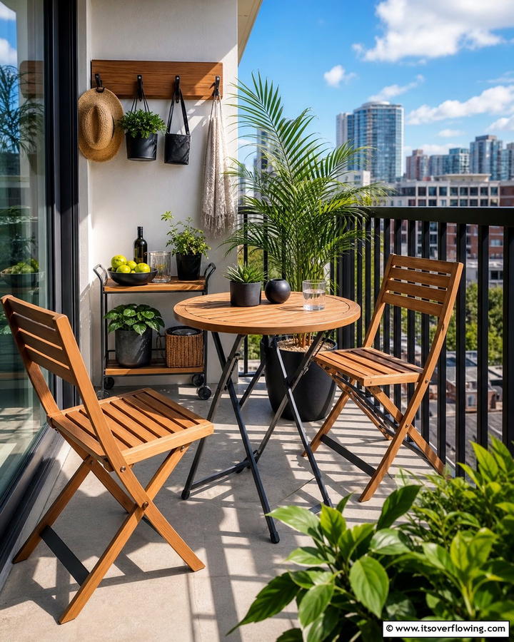 Contemporary Folding Furniture - 21 Small Balcony Decor Ideas for Cozy Outdoor Retreats