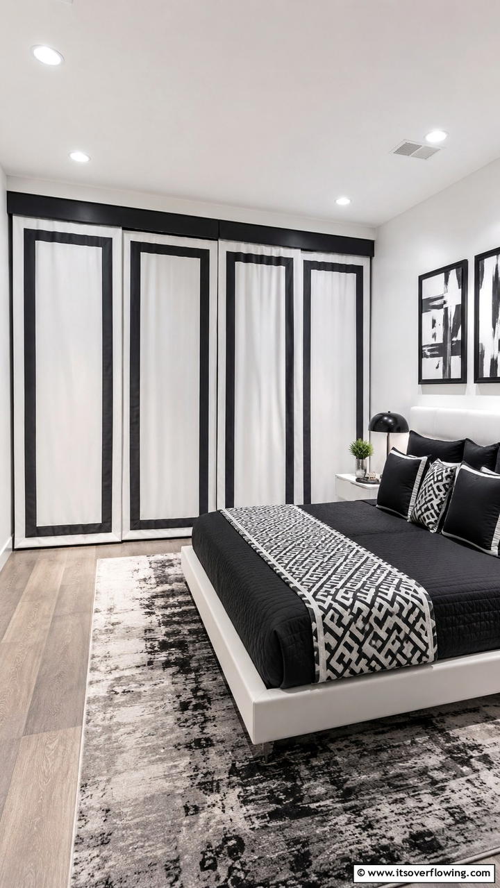 Contemporary Framed Look - 30 Closet Curtain Ideas for Stylish and Practical Storage