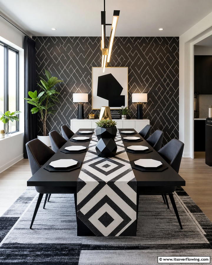 Contemporary Geometric Designs - 21 Dining Room Table Decor Ideas for Every Occasion