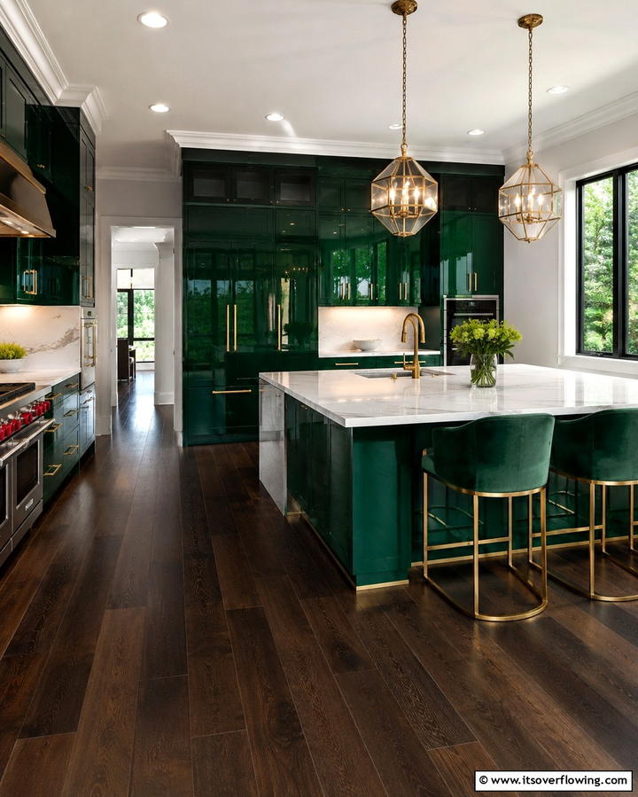 Contemporary Glamour - 25 Kitchen With Dark Wood Floors Ideas for Elegance