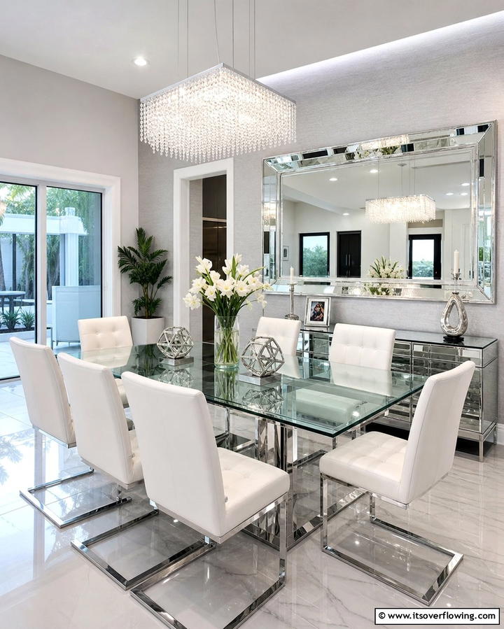Contemporary Glass Dining Room - 25 Modern Dining Room Ideas for a Stylish Space