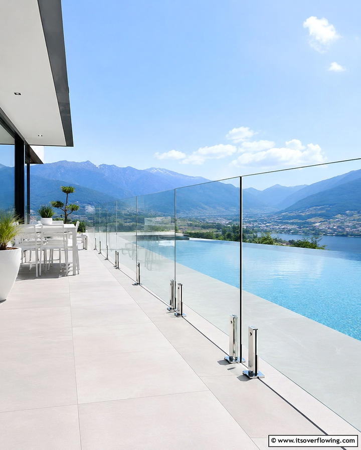 Contemporary Glass Fence - 30 Decorative Fence Ideas to Enhance Your Yard’s Aesthetic
