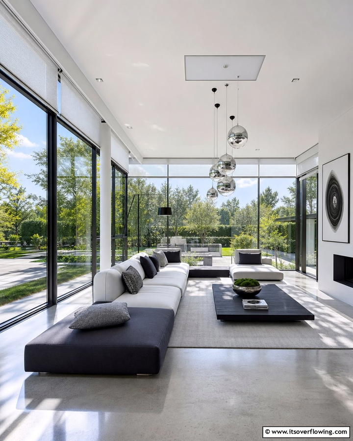 Contemporary Glass Sunroom - 21 Bright Sunroom Ideas to Enjoy Natural Light Year-Round