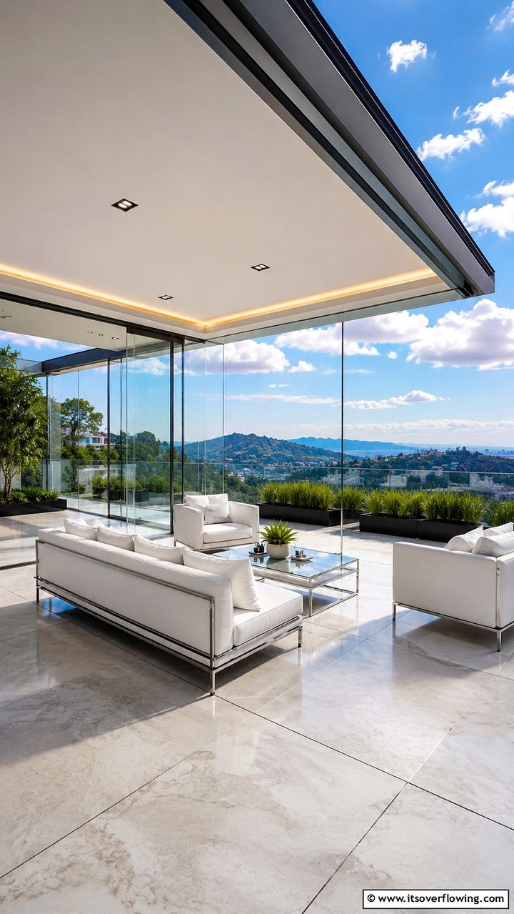 Contemporary Glass Veranda - 21 Veranda Ideas to Create a Relaxing Outdoor Retreat