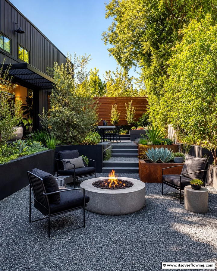 Contemporary Gravel Patio - 25 Gravel Garden Ideas for Low Maintenance