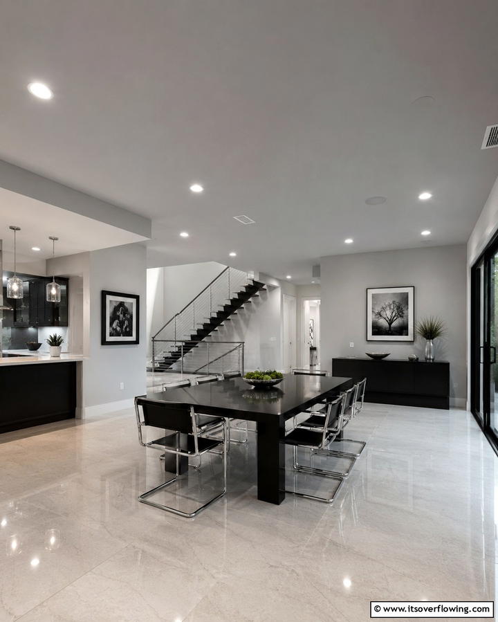 Contemporary Gray Ceiling - 30 Creative Ceiling Paint Ideas to Transform Any Room’s Ambiance