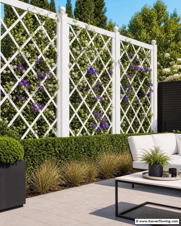 Contemporary Lattice Trellis - 21 Garden Trellis Ideas to Support Climbing Plants Stylishly